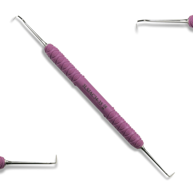 Osung Dental Sickle Scaler, Dental Scaler, Universal Sickle Scaler with Plastic Handle [JAC 34-35]