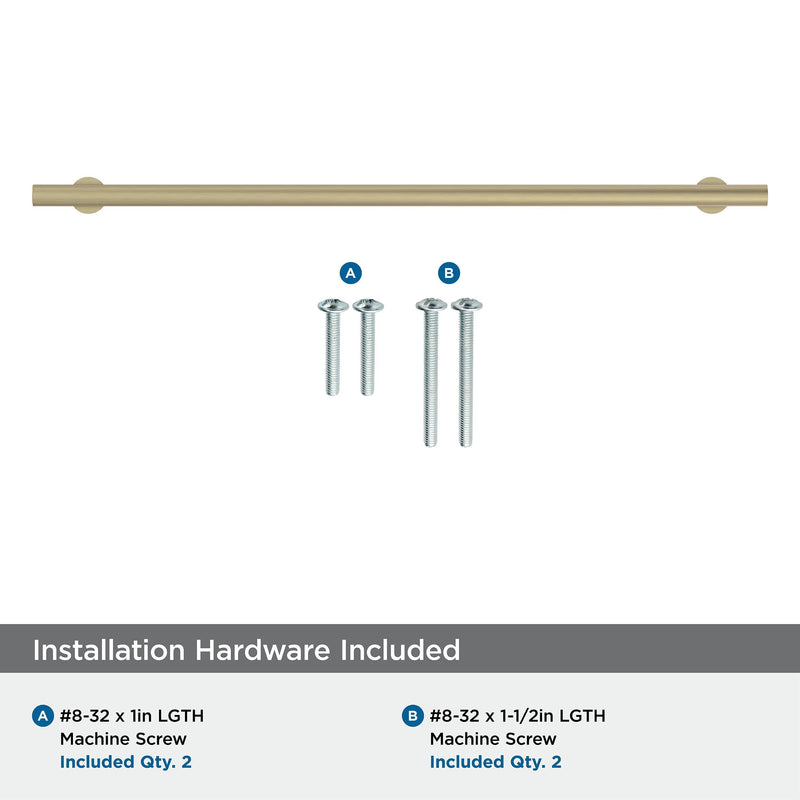 Amerock BP37391BBZ | Golden Champagne Cabinet Pull | 12-5/8 inch (320 mm) Center-to-Center Cabinet Handle | Radius | Drawer Pull | Kitchen Cabinet Handle | Furniture Hardware