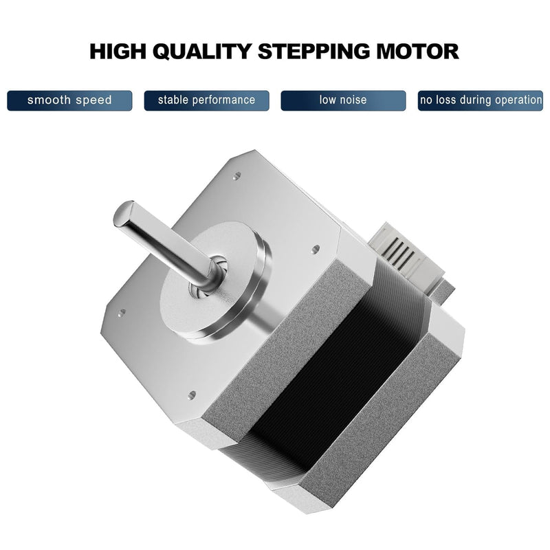 FDM 3D Printer Stepper Motor 42-34,2 Phases 1A 1.8 Degrees 0.4 N.M Stepper Motor 3D Printer Extruder, for Creality Ender-3 Series and CR-10 Series E-axis (42-34(2Pcs)) 42-34 2PS
