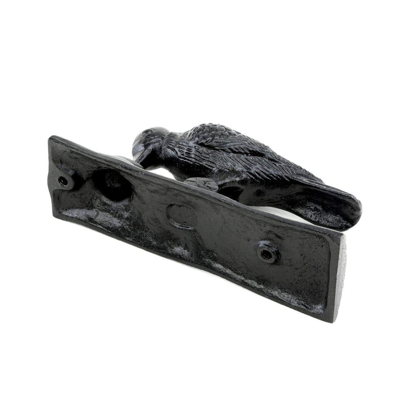 Renovators Supply Manufacturing Door Knockers for Front Door 6.5 in. Black Cast Iron Woodpecker Shaped Door Knocker with Mounting Hardware