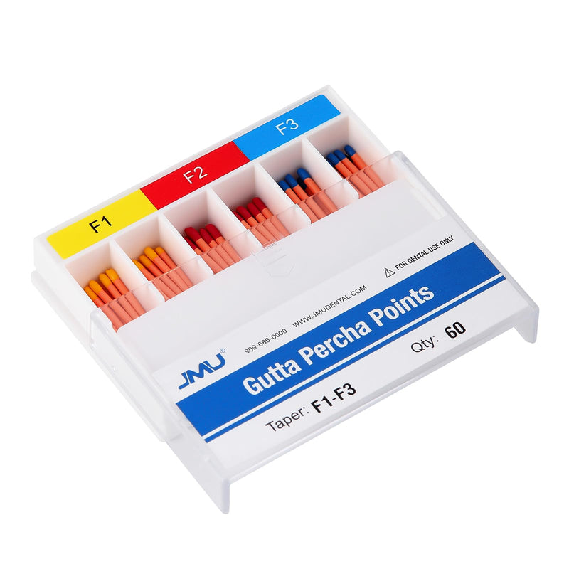 JMU Gutta Percha Points, #F1-F3 Assorted, 60pcs/Pack 1