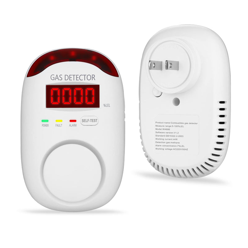 Gas Leak Detector for Home - Plug in Gas Detector for Home Natural Gas,Combustible Gas Detector for LNG, LPG, Propane, Methane. 1