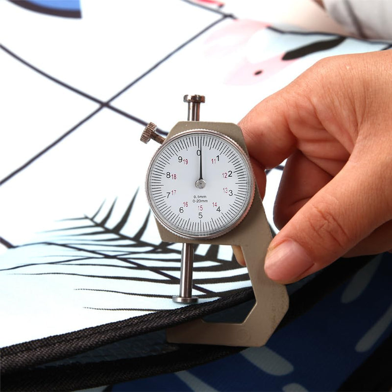 Joyzan Dial Thickness Gauge, Portable Measuring Thickness Tester Accuracy | Flat Pointed Head Meter Precise Reading Indicator Tool 0 to 20mm Jewelry Leather Board Cloth Sheet Paper Film Wire 0.1mm