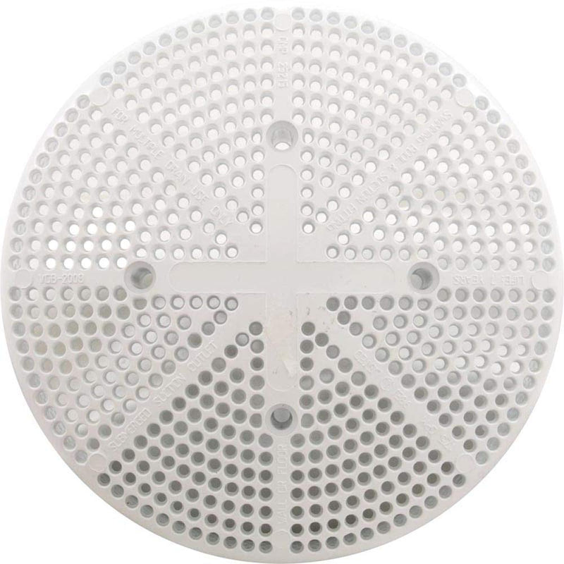Custom Molded 25215-000-003 175 GPM VGB Fiberglass Main Drain Cover - White