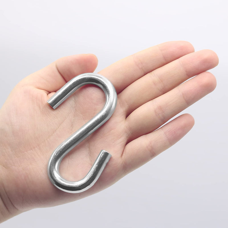 Bathonly 2 Packs S Hooks Heavy Duty, 3 Inch Rustproof Large S Hooks for Hanging, Hammock Hooks Hardware, Hanging Kitchenware, Load Capacity 550 LBS
