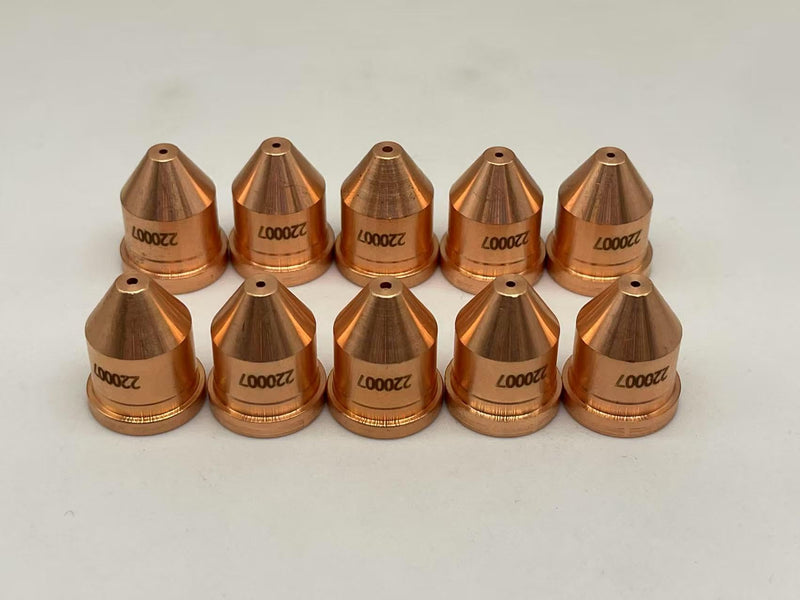 10Pcs 220007 Nozzle Tip 60A Plasma Consumables for Hypertherm PMX 1000 1250 1650 Torch