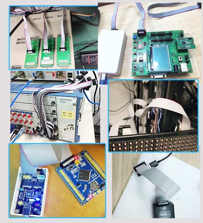 Fielect 2pcs IDC 50 Pin Connector Gray Wire Flat Ribbon Cable Connector Length 30cm 2.54mm Pitch