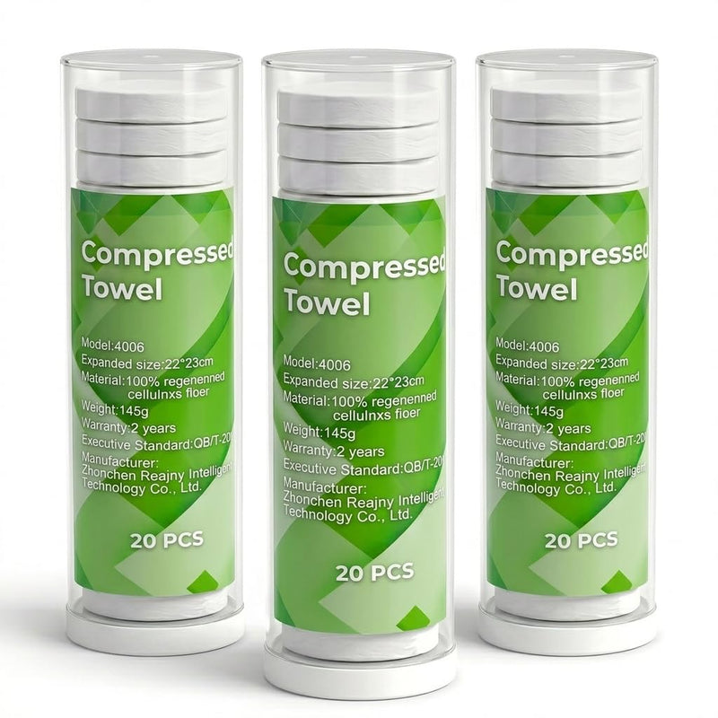 60 Pcs Compressed Face Towel Refills for Smart Towel Warmer & Dispenser, 3 Pack Replacement Buckets (20 Count/Each), Disposable Hot Facial Tissues for Sensitive Skin, Home SPA, Salon & Travel 3 towels