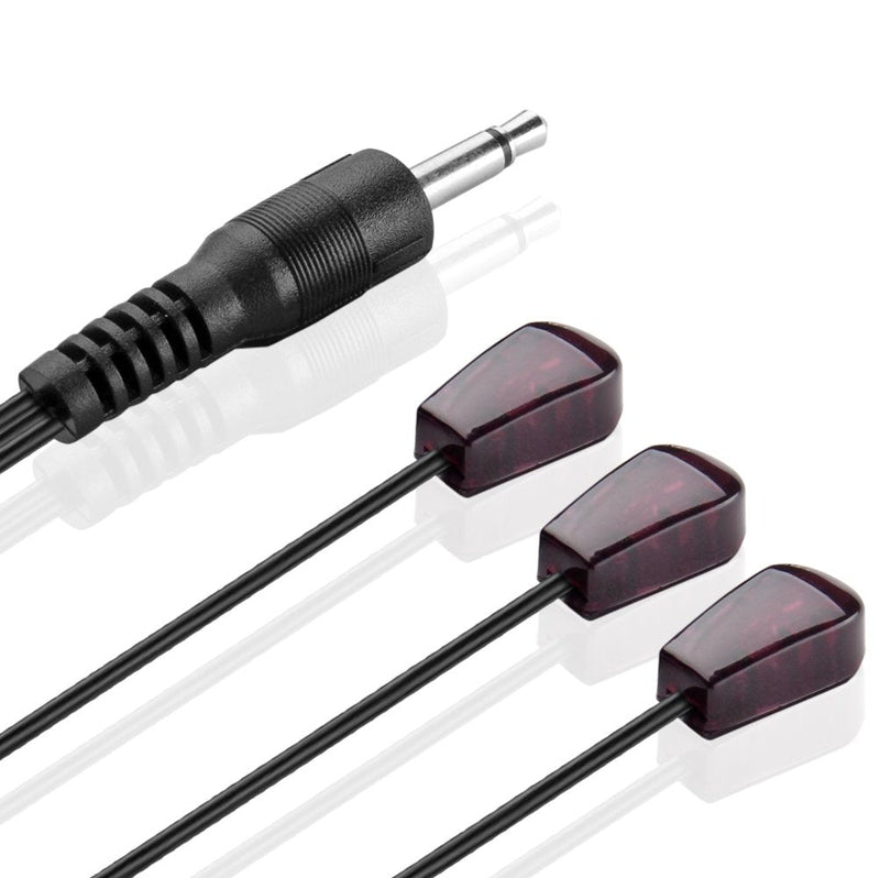TNP IR Emitter Extender Extension Cable (10 Feet) - Triple 3 Head 3.5mm Jack Infrared Red Transmitter Blaster Blink Eye Wire Cord Compatible with IR Repeater Extender System Kit, for Xbox One 3 IR Eye Emitter