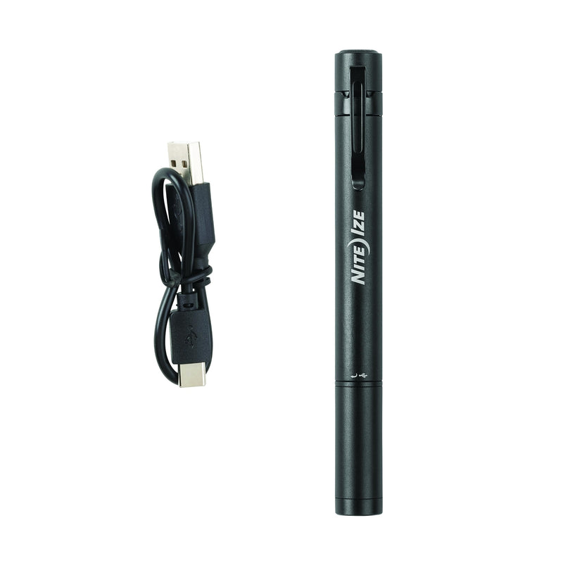Nite IZE Radiant Rechargeable Pen Light - Rechargeable Pen Flashlight - Mini Flashlight for Job Sites or Emergency Kits - Small Pen Flashlight - Waterproof and Impact-Tested - USB Rechargeable