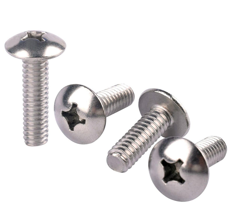 #8-32 x 1/2" Truss Head Phillips Machine Screws, 304 Stainless Steel 18-8, UNC Full Machine Thread, Bright Finish, Quantity 50Pcs #8-32 x 1/2" (50PCS)