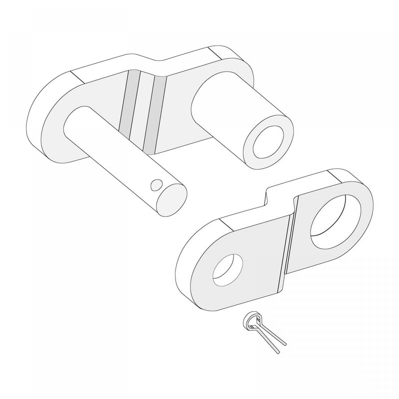 uxcell 6Pcs #50 Chain Offset Half Link Roller, 5/8" Pitch Carbon Steel, Standard Chain End Connector Split Links for 10A Chain - NewNest Australia