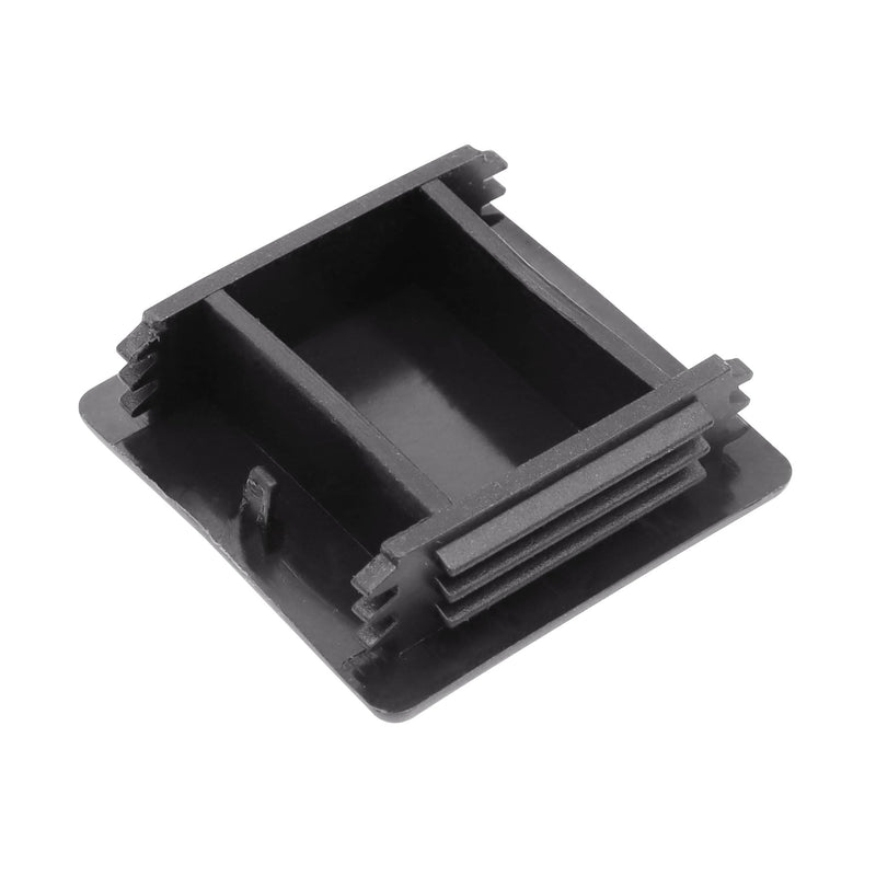 Xadnitu 12 Pieces 1-5/8" Plastic Strut Channel End Caps, Black PVC Metal Channel Protective Cover, Rectangle Plug End Cap to Protect Unistrut Channel, Profile