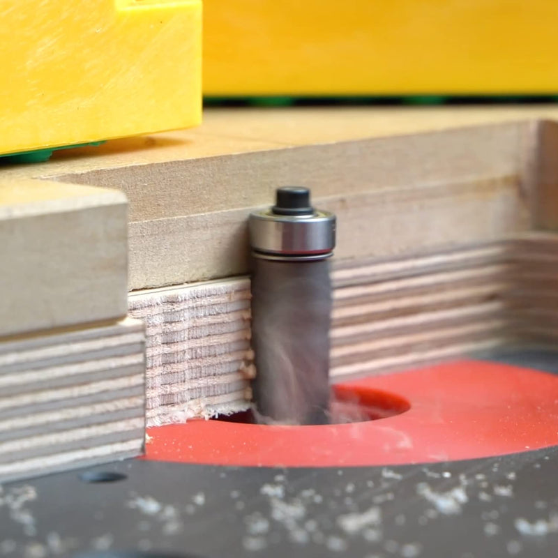 ZahyoX Monster Compression Flush Trim Router Bit with Bottom Bearing, 1/2" Cutting Dia, 1/4" Shank, 1" Cutting Length, 2-5/8" Overall Length