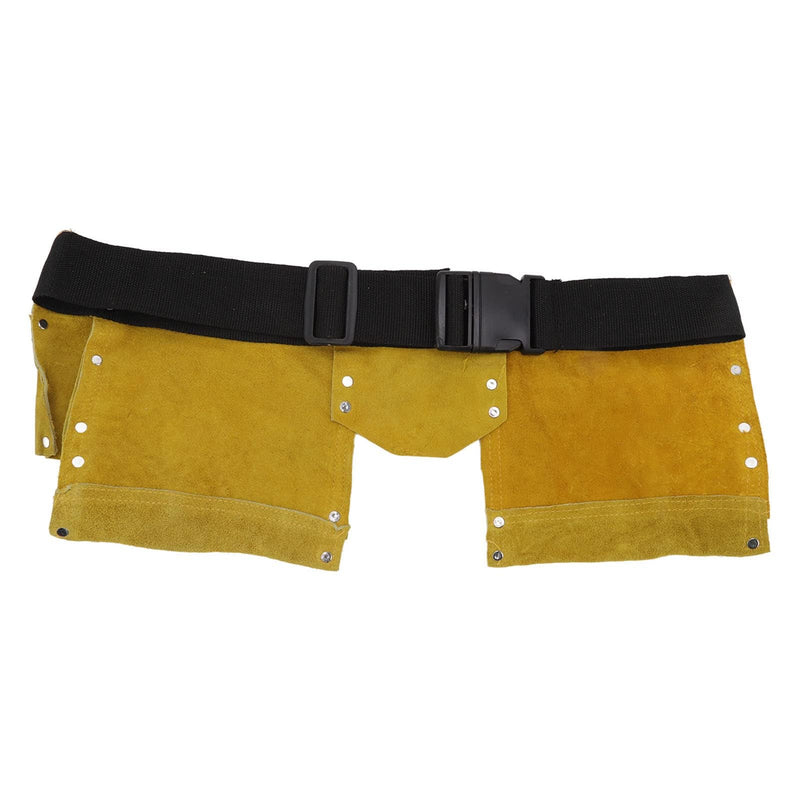 Carpenter Tool Belt with Quick Release Buckle, Leather, Multiple Pockets, Adjustable Waist, for Woodworking and Construction