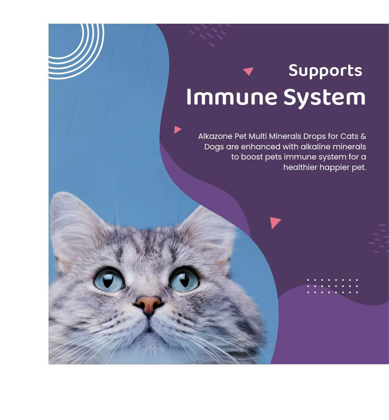 Alkazone Alkaline Multi Mineral Drops for Cats and Dogs - Animals are Naturally Designed to be More Alkaline Than Acidic. Their Bodies can Benefit from Using Alkaline Water for Pets with Minerals - PawsPlanet Australia