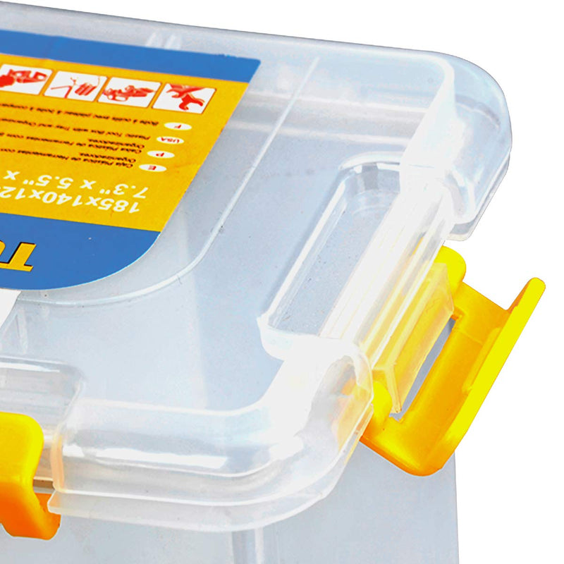 MEIJIA Plastic Tool Organizers With Removable Dividers,Plastic Storage Organizer Box (7.5") 7.5"