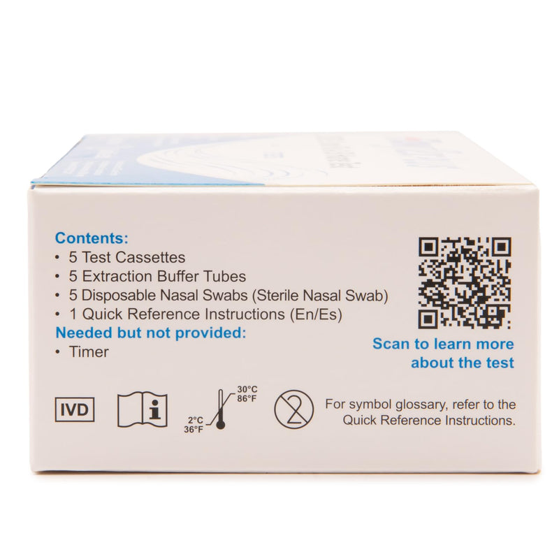 Flowflex® Plus COVID-19 and Flu A/B Home Test - (1 Package, 5 Tests) Flu A&B 3-in-1 Antigen Rapid Test, Results in 15 Minutes, FDA Authorized. Non-invasive Nasal Swab, Easy to Use with No Discomfort 1 Pack, 5 Tests