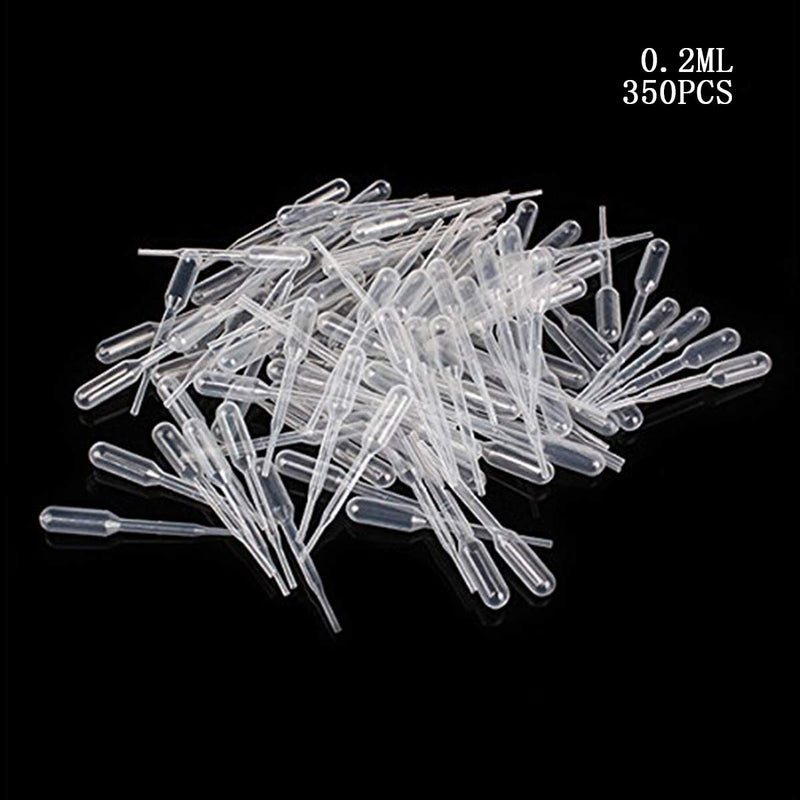 moveland 0.2ml Plastic Mini Transfer Pipettes for Liquid Mixture, 350PCS Disposable Dropper 0.2 ml
