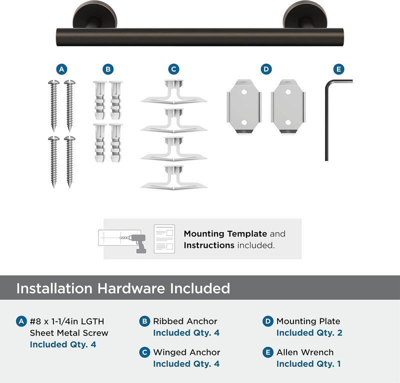 Amerock BH26546ORB | Oil Rubbed Bronze Towel Bar | 9 inch (229 mm) Center-to-Center Towel Rack | Arrondi | Bathroom Towel Holder | Bathroom Hardware | Bath Accessories
