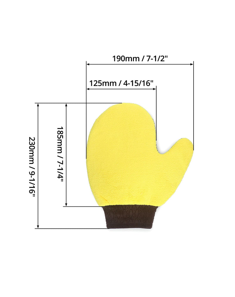 QWORK Cleaning and Dusting Mitt Paint Gloves, 4 Pack Painter's and Decorating Gloves with Thumb, Microfiber Terry Gloves