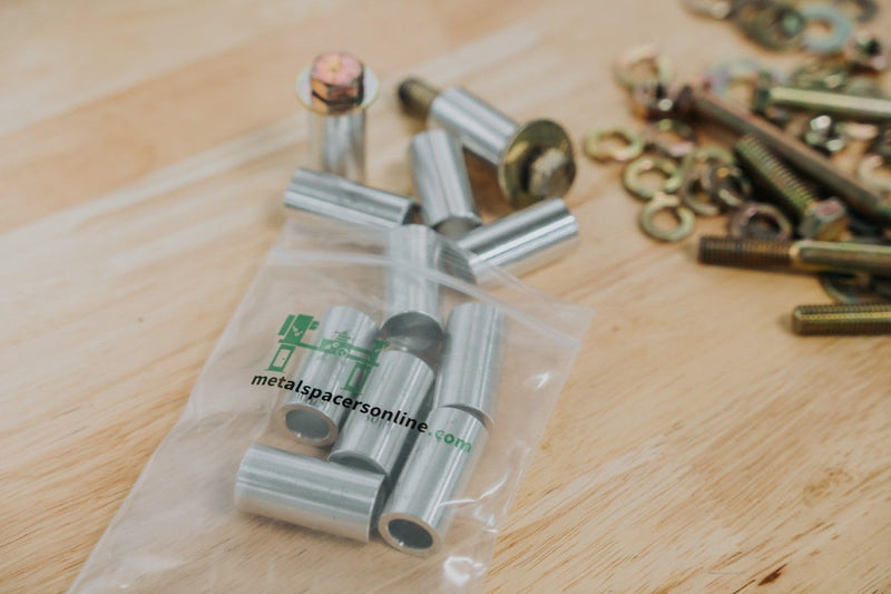 Aluminum Spacer 1/2" OD x 1/4" ID x Choose Your Length, Round Spacer Unthreaded Standoff Bushing Plain Finish, Fits Screws Bolts 1/4" or M6 by Metal Spacers Online (1-1/2" Length, 10 Pack) 1-1/2" Length