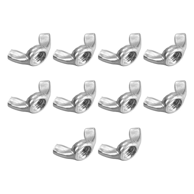 uxcell M8 Wing Nuts, Carbon Steel Zinc Plated Fasteners Parts Hurrican Screws Hand Twist Tighten Ear Butterfly Nut, 10pcs