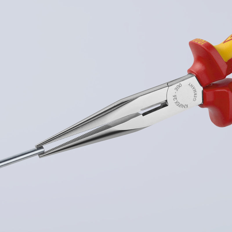 KNIPEX Long Nose Pliers w/Cut-1000V Insulated