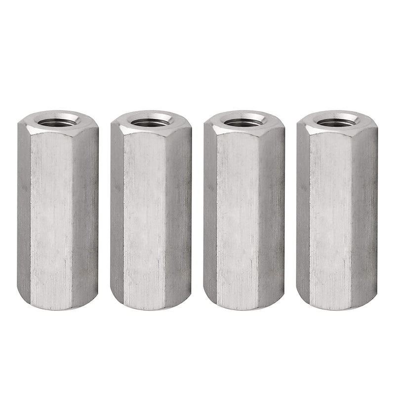 Pack of 8 M6 X 1.0-Pitch 30mm Length Hex Width 10mm Metric Hex Coupling Nut 304 Stainless Steel Rod Coupling Nuts