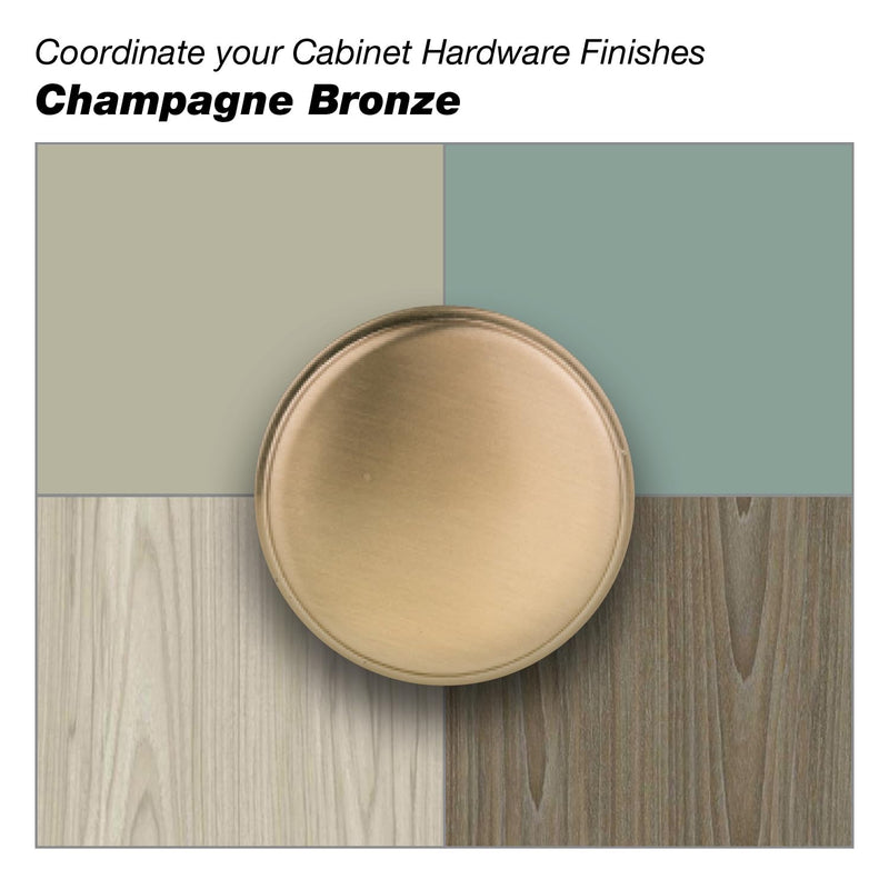 Richelieu Hardware BP8818192CHBRZ Casoria Collection 7 9/16-inch (192 mm) Center-to-Center Fluted Champagne Bronze Traditional Round Cabinet and Drawer Pull Handle for Kitchen, Bathroom, and Furniture 192 mm