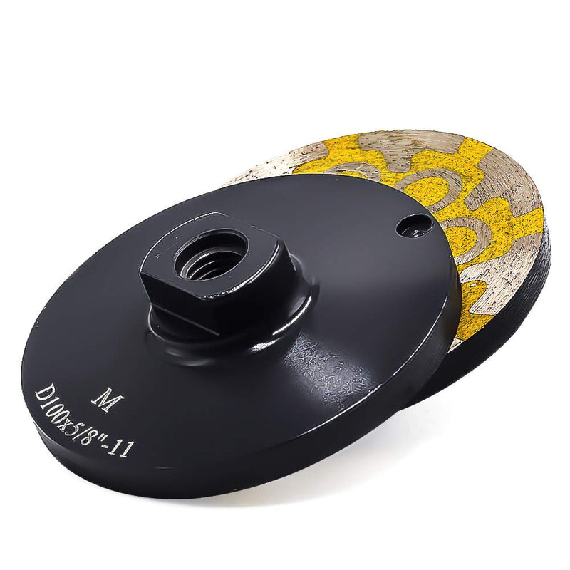 YIJING 4" Diamond Cup Wheel Resin Diamond Grinding Wheel Medium Grit with Thread 5/8“-11 for Grinding Stone Concrete and Tiles…