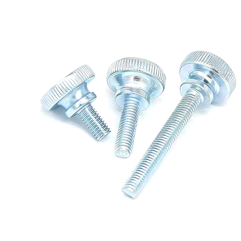 10 Pcs Galvanized Flat Knurled Head Fully Threaded Thumb Screws Bolts Fastener,Thumbscrew Threaded Knurled Grip Knobs Thumb Screw,Vesa Screws, Monitor Mount Screws for TV and Monitor Mount(M4x10mm) M4x10mm（10 Pcs）