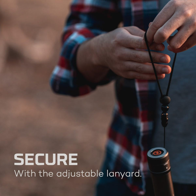 NEBO Newton Powerful LED Handheld Flashlight | AA Battery Powered Compact Waterproof Flashlight | Storm Gray | Available in 500, 1000, 1500 Lumens 1000 Lumens