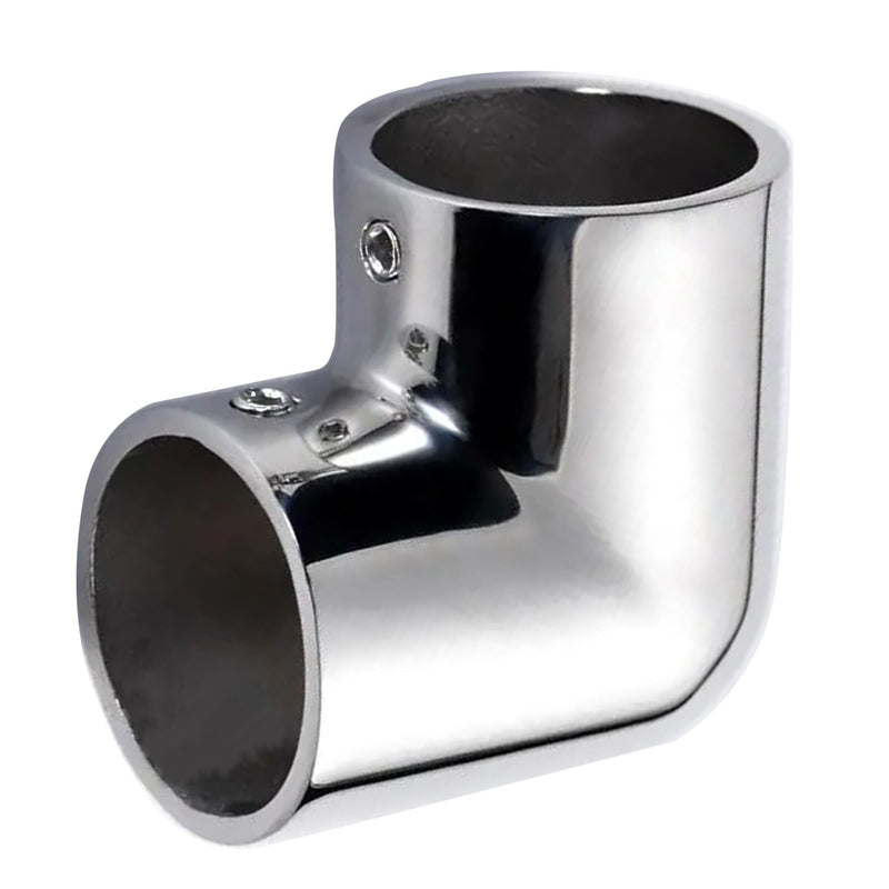 YANYUCB 2-Way Pipe Fitting Elbow Marine 316 Stainless 90 Degree Boat Hand Rail Fitting Elbow Pipe Connector O.D. Tube with L Shape Hex Key 7/8 inch