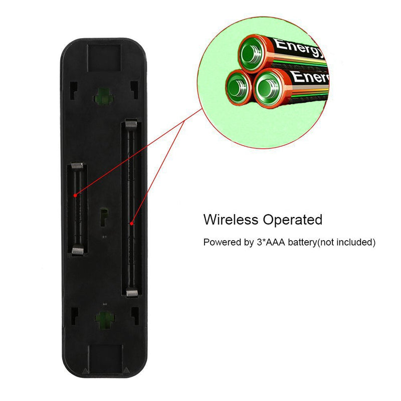 Onerbuy 4 Pack Battery Powered LED Touch Light DIY Stick-on Anywhere 5-LED Touch Tap Light Push Night Lamp for Closets, Cabinets, Cupboard, Hallway, Stairs,Garages, Car (Black)