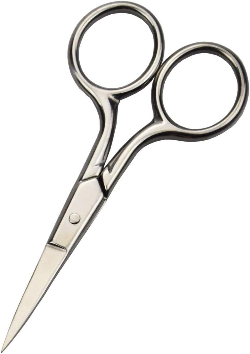 Professional Small Ear Nose Hair Scissors, Curved and Safety Sharp Tip Grooming Trimming Beauty Shears for Nail, Facial, Mustache, Eyebrows and Eyelashes 1 Pack