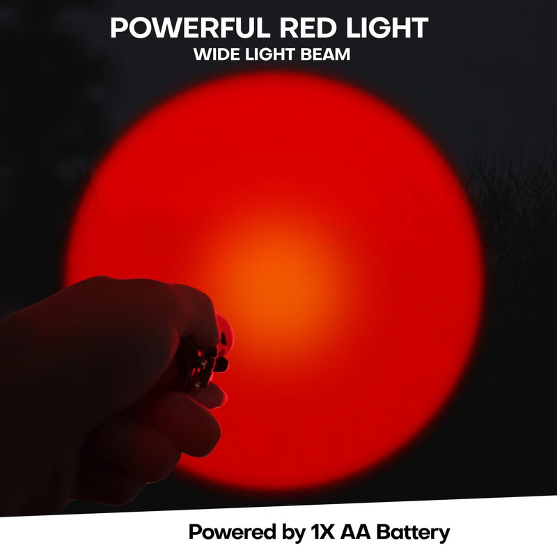 2 Pack Red Flashlight LED Single Mode Light 1 Mode LED Torch Scalable Red Light Flashlight for Astronomy Aviation Night Observation 2 Pack