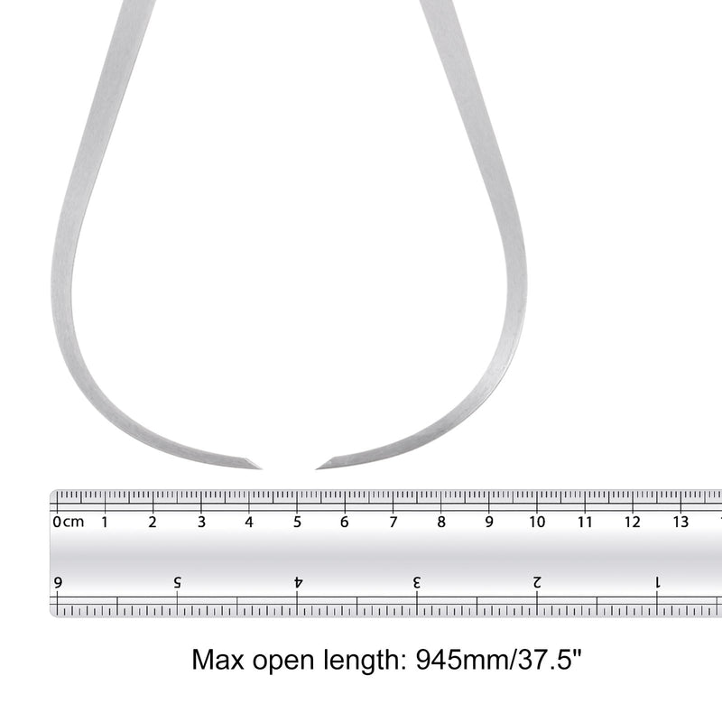 Firm Joint Outside Caliper - [20 Inch] Stainless Metal Firm Friction Joint Measurement Tool for Size Measuring Use, Silver Tone 20 Inch