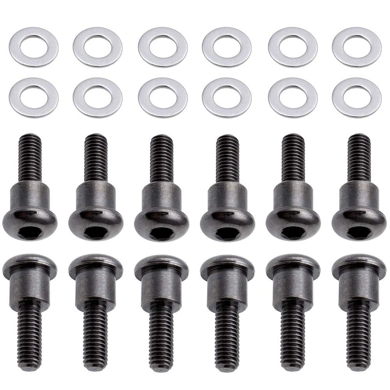 HobbyPark RC Shoulder Screws 3x12mm with Washers 3x6x0.5 for Traxxas Ultra Shocks,Replacement of Part 3642 (Set of 12)