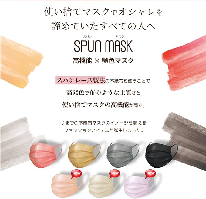 iSDG SPUN MASK Spunlace Non-Woven Color Mask, Individually Packaged, Black, 40 Sheets - NewNest Australia