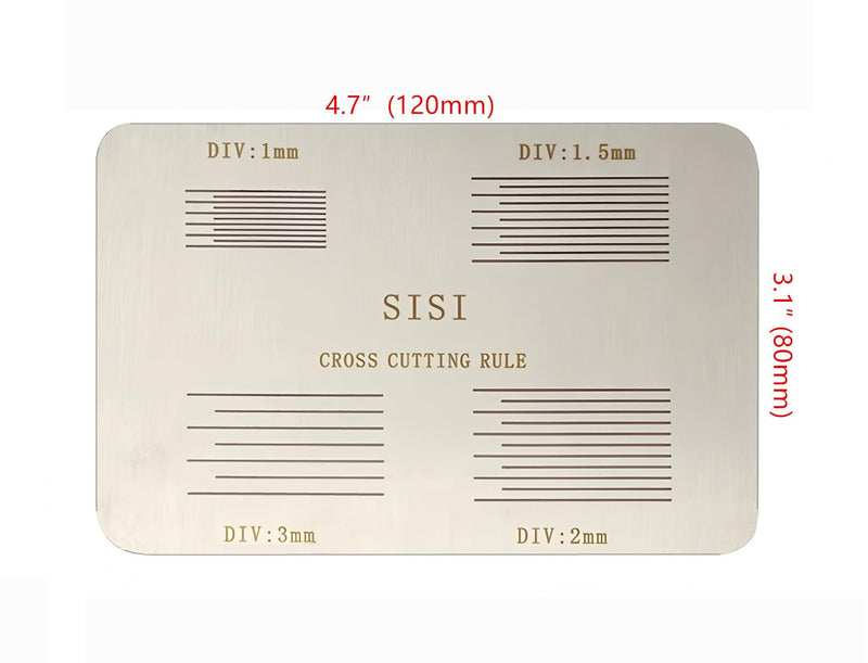 Cross Cutting Rule cross cut guide Adhesion Tester cross-cut Cutting (4-in-1,boxed) 4-in-1,boxed