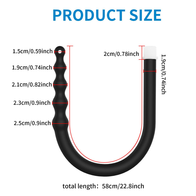 Shower Douche Nozzles , 4 Holes Water Spray Comfortable Silicone Nozzles Attachment, Reusable Shower Hose with on/Off Control Valve and Shower Hose