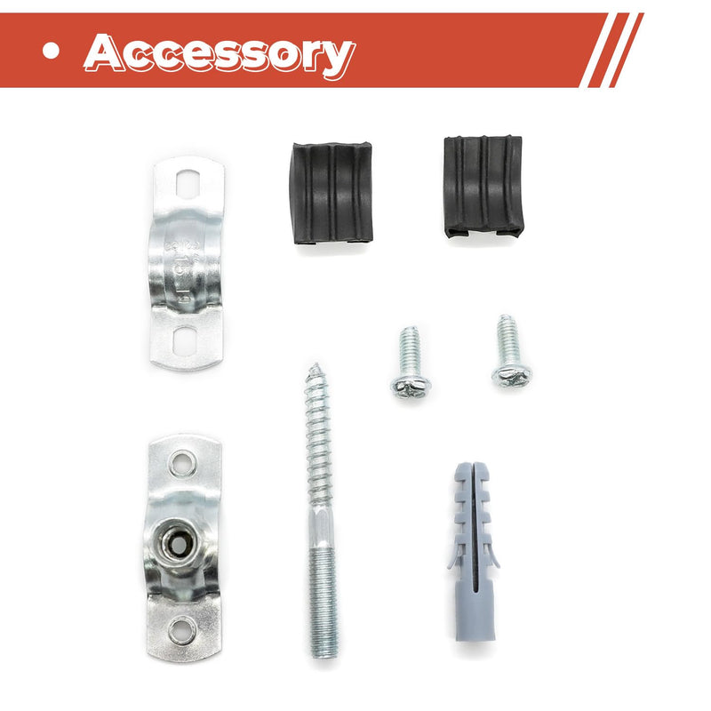 6 Pcs 1.9-2 Inch Split Ring Pipe Hanger, 47-51mm Heavy Duty Adjustable Pipe Bracket Clamp with Screw & Expansion Tube, Wall Ceiling Mount Combination Thread M8/M10 Metal Pipe Clamps 6 Pack Fit for Pipe OD 1.9-2 Inch(47-51mm)