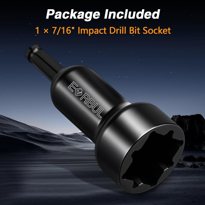 EVRBUL Upgraded Impact Drill Bit Socket Wrench 2-in-1 Square Nut Remover 4-Point Impact Adapter Socket for 1 Inch and 1-1/8 Inch Square Nuts