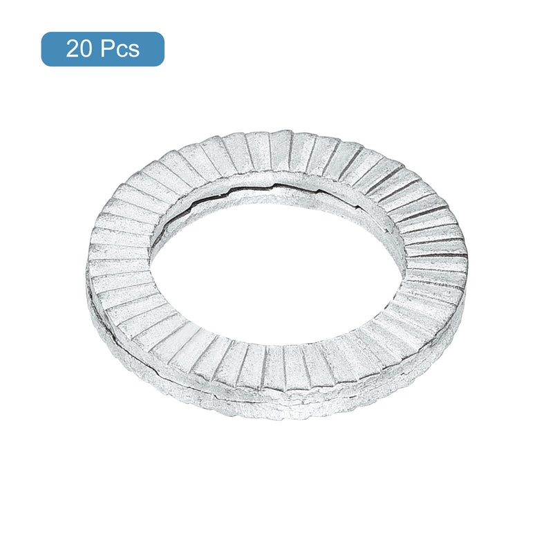uxcell Wedge Locking Washers for 1/2 Inch Bolts, 20pcs Manganese Steel Washers Vibration Resistant Safety Washers 20