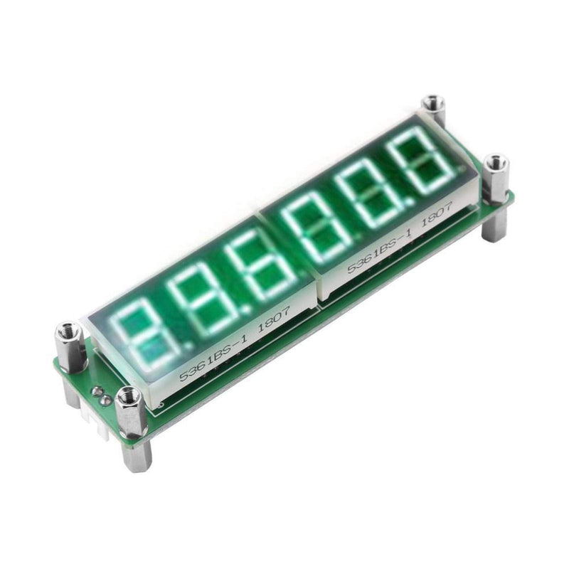 Signal Frequency Counter, High Resistance LED Display Digital Cymometer Tester Double Button Control Measurement Modules Accessories Brightness Adjustable 1MHz to1000MHz PLJ 6LED H (Green Font)