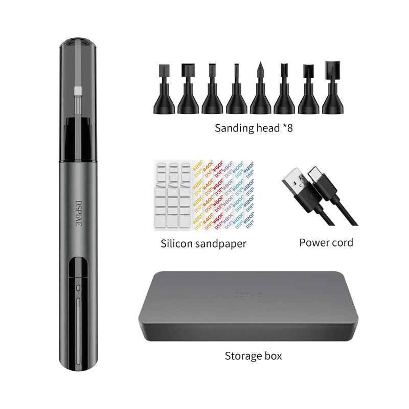 Iesooy for DSPIAE PRO Reciprocating Electric Sanding Pen, 5-Speed and USB Charging with LED Light, Multi-Purpose Power Tool, Mini Power Sander for Sanding, Polishing, Finishing, DIY Crafts