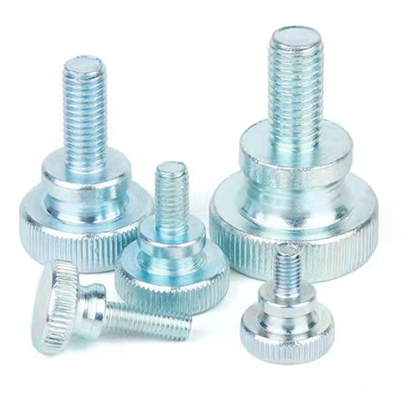 10 Pcs Galvanized Flat Knurled Head Fully Threaded Thumb Screws Bolts Fastener,Thumbscrew Threaded Knurled Grip Knobs Thumb Screw,Vesa Screws, Monitor Mount Screws for TV and Monitor Mount(M4x10mm) M4x10mm（10 Pcs）