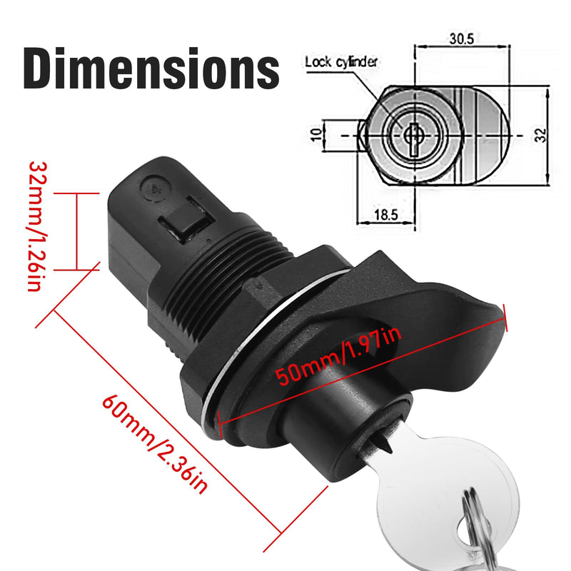 Push Button Latch Replacement for Southco 93-303, Push Button Lock Glove Box Latch for Marine Radio Box Truck Tool Box Golf Cart Boat Motorcycle Glovebox Push Lock (1, Black) 1