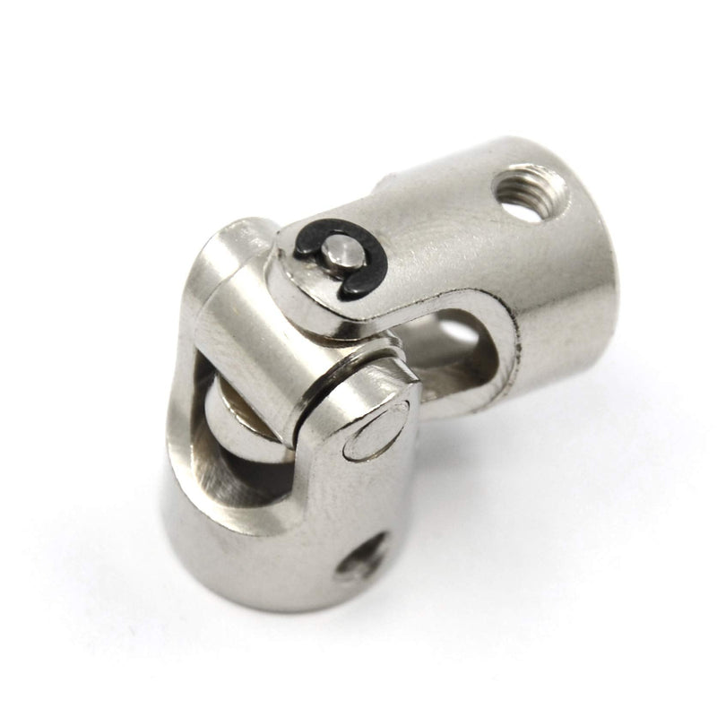 2 Pcs 8mm to 8mm Universal Joint Shaft Coupling with Screws for Motor 8-8mm Silver
